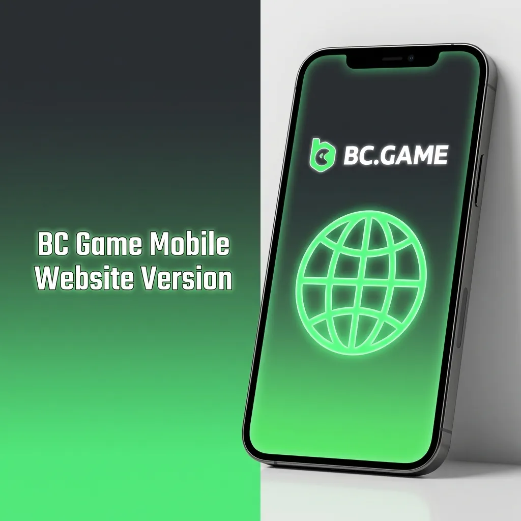 Smartphone displaying BC Game mobile website with sports betting, casino games and bonuses in a browser interface